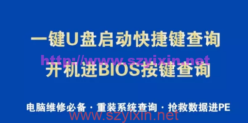 装机必备！一键U盘启动快捷键查询 / 开机进BIOS按键查询-帽帽电脑